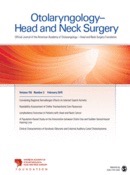 Otolaryngology Head and Neck Surgery 2014 August Article Cover